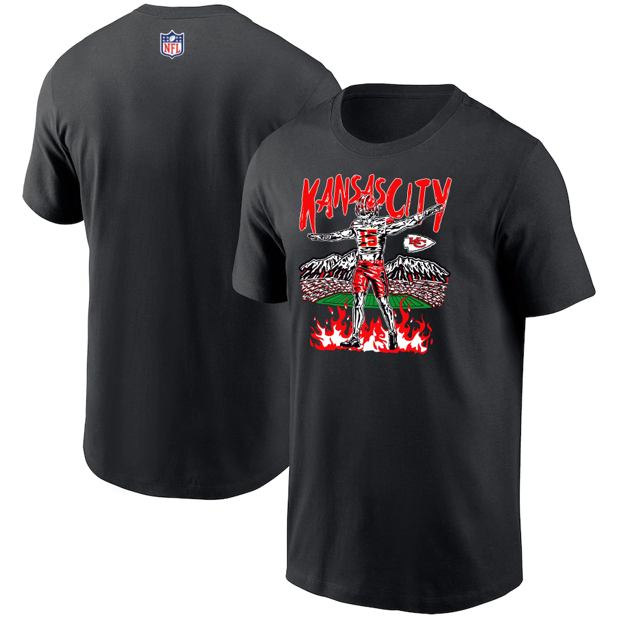 Men 2024 NFL Kansas City Chiefs T shirts black style 3->nfl t-shirts->Sports Accessory